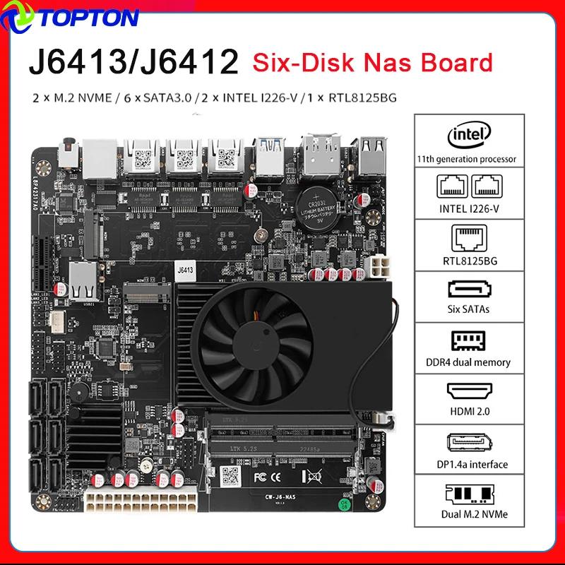 2023 ̴ ITX NAS   J6413 J6412 2 *  i226-V 1 * RTL8125BG 2.5G LANs 2 * NVMe 6 * SATA3.0 2 * DDR4 1 * PCIe Ʈ 